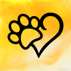 Aufkleber Pfote Herz | Tierliebe